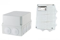 TDM Распаячная коробка ОП 190х140х120мм, крышка, IP55, 10 гермовводов, инд. штрихкод, SQ1401-1246 - фото 86695
