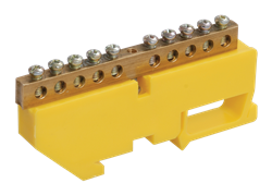 IEK Шина PE земля на DIN-изол ШНИ-8х12-14-Д-Ж YNN10-812-14D-K05 - фото 87178