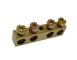 IEK Шина PEN земля-ноль 6х9мм 4/1 (4группы/креп по центр) YNN10-04-100 - фото 87247