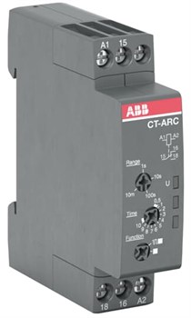 ABB Реле времени CT-ARC.12 компактное (задержка на отключ. без вспом. напряж.) 24-240В AC, 24-48В DC (4 диапазона времени 0,05с...10мин) 1SVR508120R0000 - фото 87656