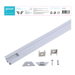 Gauss Профиль для ленты LED угловой - 1m BT412 - фото 88075