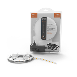 Gauss Лента Basic в комплекте 12V 6W/m 600lm/m 3000K IP65 LED 5m 1/50 BT013 - фото 88080