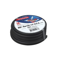 Кабель силовой медный ВВГ-Пнг(А)-LS 3x2,5 мм², длина 10 метров, ГОСТ 31996-2012, ТУ 16.К71-310-2001 Rexant 01-8272-10 - фото 88666