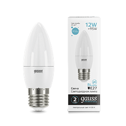 Gauss Лампа Elementary Свеча 12W 950lm 4100K E27 LED 30222 - фото 89760