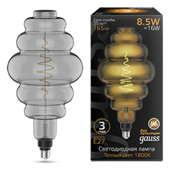Gauss Лампа Filament Honeycomb 8.5W 165lm 1800К Е27 gray LED 161802005 - фото 89932