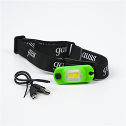 Gauss Фонарь налобный модель GFL408 3W 150lm Li-ion 300mAh LED 1/12/72 GF408 - фото 90332