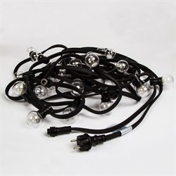 NEON-NIGHT Гирлянда LED Galaxy Bulb String 10м, черный КАУЧУК, 30 ламп*6 LED ТЕПЛЫЙ БЕЛЫЙ, влагостойкая IP65 331-326 - фото 90542