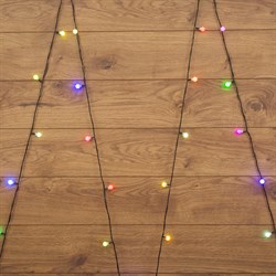 NEON-NIGHT Гирлянда "Шарики" Ø15мм 5м, темно-зеленый ПВХ, 30 диодов, цвет RGB 303-539 - фото 90547