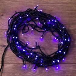NEON-NIGHT Гирлянда "Твинкл Лайт" 10 м, черный ПВХ, 100 диодов, цвет фиолетовый 303-154 - фото 90657