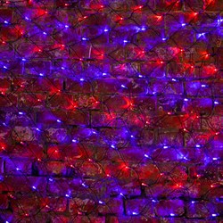 NEON-NIGHT Гирлянда "Сеть" 2х1,5м, черный ПВХ, 288 LED Красные/Синие 215-023 - фото 90687