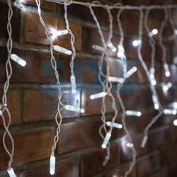 NEON-NIGHT Гирлянда "Айсикл" 4,8х0,6 м, с эффектом мерцания, белый ПВХ, 176LED, цвет: Белый, 230В 255-165 - фото 90752