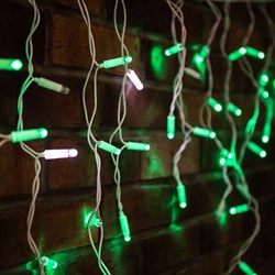 NEON-NIGHT Гирлянда "Айсикл" 4,8х0,6 м, с эффектом мерцания, белый ПВХ, 176LED, цвет: Зелёный, 230В 255-164 - фото 90872