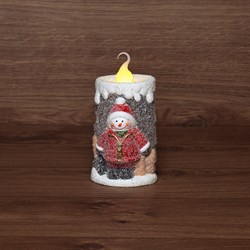 NEON-NIGHT Керамическая фигурка «Свечка со снеговиком» 10.5х9х17.6 см 505-016 - фото 90923
