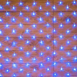 NEON-NIGHT Гирлянда "Сеть" 1,5х1,5м, прозрачный ПВХ, 150 LED Синие 215-123 - фото 91025