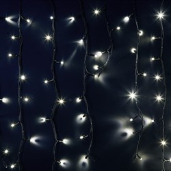 NEON-NIGHT Гирлянда Айсикл (бахрома) светодиодный, 6,0 х 1,5 м, черный провод "КАУЧУК", 230 В, диоды белые, 480 LED 255-295 - фото 91115