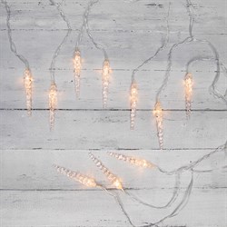NEON-NIGHT Гирлянда «Сосульки» 1,5х0,25 м, прозрачный провод, теплый белый цвет свечения 303-067 - фото 91176