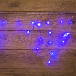 NEON-NIGHT Гирлянда Айсикл (бахрома) светодиодный, 1,8 х 0,5 м, прозрачный провод, 230 В, диоды синие 255-013 - фото 91201