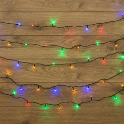 NEON-NIGHT Гирлянда "Твинкл Лайт" 4 м, темно-зеленый ПВХ, 25 LED, цвет мультиколор 303-019 - фото 91266