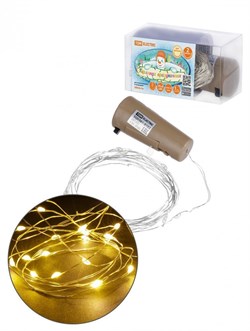 TDM Гирлянда-пробка для бутылки "Роса20" 20LED, 2м, 3000К, 3хAG13/LR44 SQ0361-0102 - фото 91369