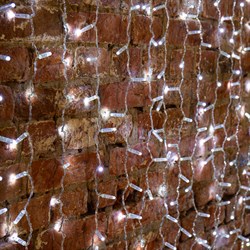 Гирлянда светодиодная Занавес 2x1,5м 192 LED БЕЛЫЙ прозрачный ПВХ IP65 эффект мерцания 230В соединяется NEON-NIGHT шнур в комплекте 235-315-6 - фото 91388
