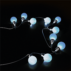 Gauss Гирлянда садовая на солнечной батарее 10 LED ламп Большие Шары Белый свет Solar, 1/24 GS033 - фото 91494