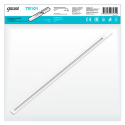 Gauss Шинопровод накладной 1м белый (с адаптером питания и заглушкой) TR101 - фото 92007