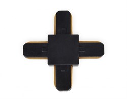 Ambrella Коннектор Х-образный однофазный для соединения трековых шинопроводов GL7083 BK черный GL7083 - фото 92021