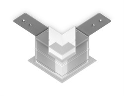Ambrella Коннектор угловой для встраиваемого шинопровода под ГКЛ 12,6мм Magnetic 220V GL1039 WH белый 80*80*47 (соединители в комплекте) GL1039 - фото 92116