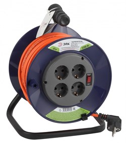 ЭРА RPx-4es-3х1.0-40m Удлинитель силовой на пластиковой катушке c/з 4 гн 40м ПВС 3х1 Б0043055 - фото 93052