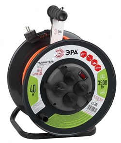 ЭРА RMx-4es-3x1.5-40m-IP44 Удлинитель силовой на металлической катушке c/з 4 гн 40м ПВС 3х1.5 Б0046851 - фото 93072