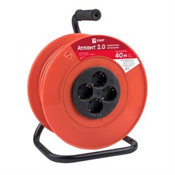 EKF PROxima Удлинитель на катушке "Атлант 2.0" 4 гнезда 40м с заземлением ПВС 3*1,0 10А/2,2кВт UKA02-10-310-4-40 - фото 93077