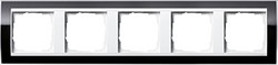 Рамка 5-пост, Gira Esprit для центральных вставок белого цвета Чёрный - фото 9396