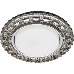 Feron Светильник потолочный встраиваемый со светодиодной подсветкой 20LED*2835 SMD 4000K, 15W GX53, без лампы, серый, хром CD4045 с драйвером в компле 41410 - фото 94033