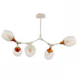 Evoluce SLE113502-05 светильник потолочный белый, светлое дерево/Белый E27 5*60W SLE113502-05 - фото 94540