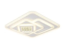 Ambrella Потолочный светодиодный светильник с хрусталем FA255 WH белый 118W 500*500*80 (ПДУ РАДИО 2.4) FA255 - фото 94739