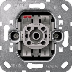 Вставка кнопочного выключателя 10 А / 250 В~ 1-полюсный выключатель с замыкающим контактом Gira System 55 - фото 9499