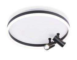 Ambrella Потолочный светодиодный светильник с пультом управления FL5113/1+2 WH/BK белый/черный 43W 3000K-6400K D500*130 (ПДУ ИК) FL5113 - фото 95657