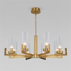 Eurosvet Подвесная люстра со стеклянными плафонами 60133/8 латунь a057759 - фото 97642