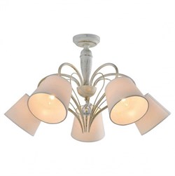 Lussole LGO Металл Белый /  Ткань Люстра E14 40W LSP-8062 - фото 98129