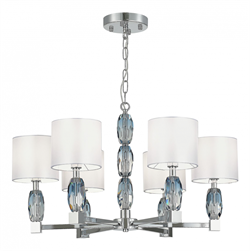 ST LUCE SL1759.103.06 Люстра подвесная Хром, Голубой/Белый E14 6*40W SL1759.103.06 - фото 98273