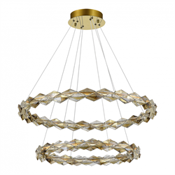 ST Luce SL6009.203.02 Люстра подвесная Хром/Прозрачный,Янтарный LED 1*45W 3000K SL6009.203.02 - фото 98619