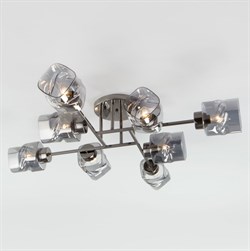 Eurosvet Потолочная люстра со стеклянными плафонами 30165/8 черный жемчуг a047333 - фото 98806