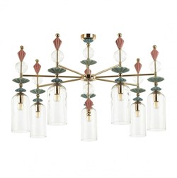 Odeon Light 4855/7C CLASSIC ODL_EX21 золото/раноцветн./керамика/стекло Люстра потолочная E14 7*40W BIZET 4855/7C - фото 98916