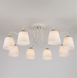 Eurosvet Потолочная люстра со стеклянными плафонами 70062/8 белый 00000081857 - фото 98923