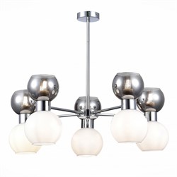 Evoluce SLE1138-102-10 люстра потолочная Хром/белый, Дымчатый E27 10*60W SLE1138-102-10 - фото 99058