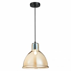 Evoluce SLE114723-01 люстра подвесная Черный/Янтарный E27 1*60W SLE114723-01 - фото 99241