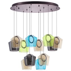 Lightstar 796329 Люстра CARAMELLO LED 12х6W 1400LM КОФЕЙНЫЙ/МУЛЬТИКОЛОР 3000K, шт 796329 - фото 99369