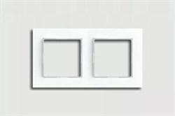Рамка двойная, для горизонтального/вертикального монтажа Jung A creation Белый ac582ww - фото 9975