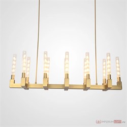 ImperiumLoft Люстра CANELLE Linear Chandelier 12 Modern Brass 84598-22 - фото 99790