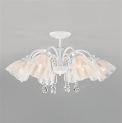 Eurosvet Потолочная люстра со стеклянными плафонами 30155/8 белый a045311 - фото 99835